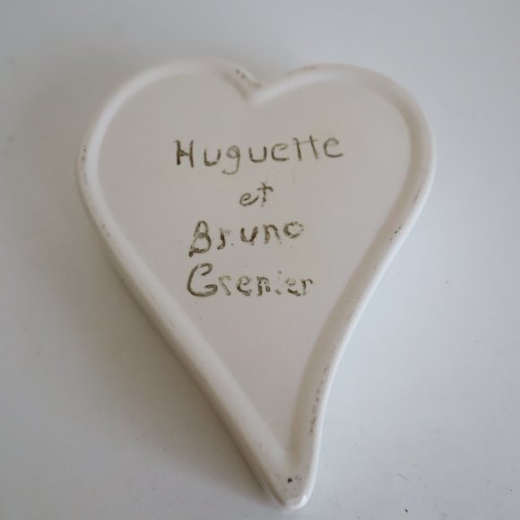 Vintage Heart Shaped Ceramic Jewelry Box - Picture 12 of 16